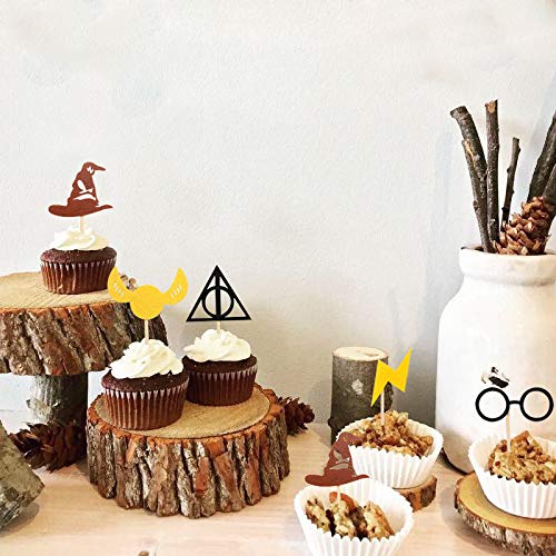 30Pcs Wizard Cupcake Toppers, Hp Birthday Party Cake Decorations