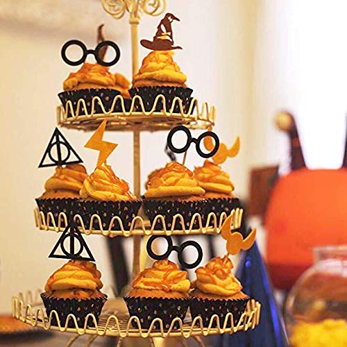 30Pcs Wizard Cupcake Toppers, Hp Birthday Party Cake Decorations