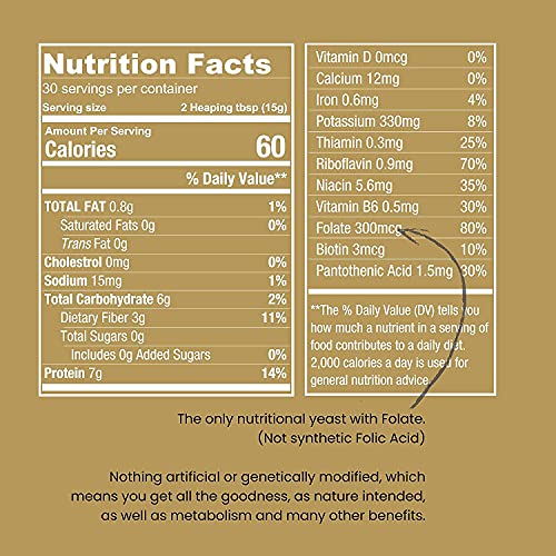 Lewis Labs Nutritional Yeast Flakes | Pure, Non-Fortified, Bioav