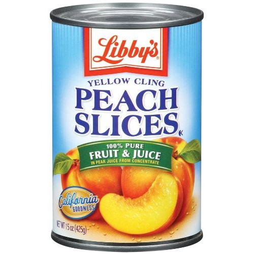 Libbys Peaches Sliced In Pear Juices Concentrate, 15-Ounces Can