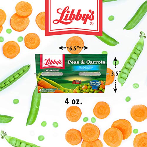 Libbys Peas And Carrots, Each 4 Count Of 4 Oz Cups 16 Oz, Pac