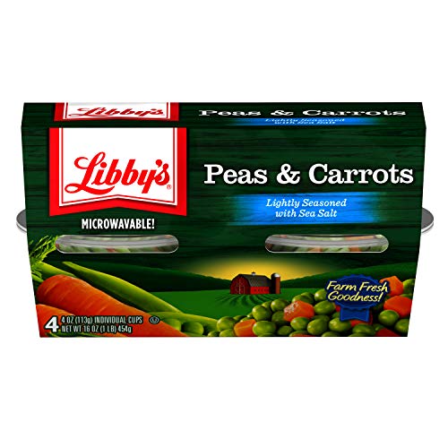 Libbys Peas And Carrots, Each 4 Count Of 4 Oz Cups 16 Oz, Pac