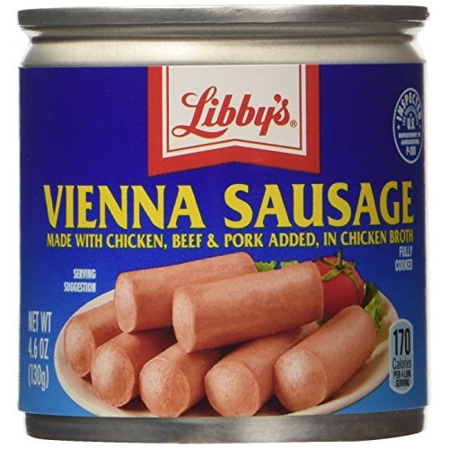 Libbys Vienna Sausage in Chicken Broth, 4.6 Ounce Pack of 18