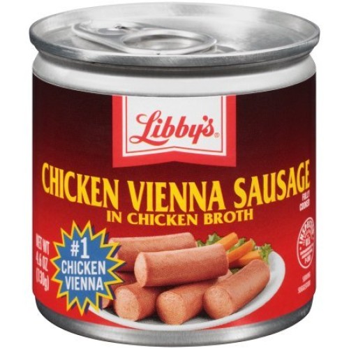 Libbys Vienna Sausage in Chicken Broth 4.6 oz. Can 12 Cans