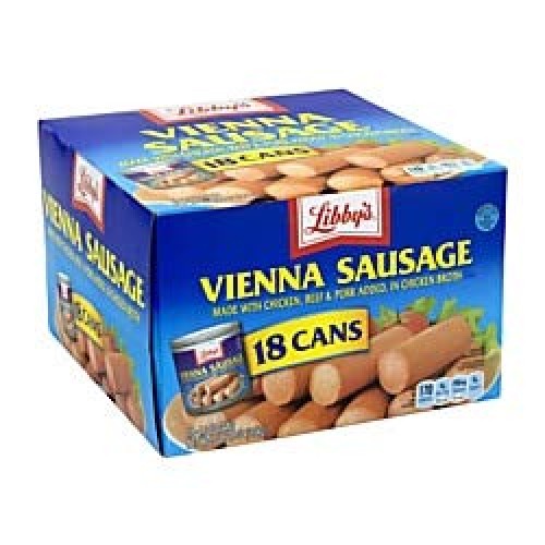 Libbys Vienna Sausage In Chicken Broth, 4.6 Oz, Pack Of 18 Cans