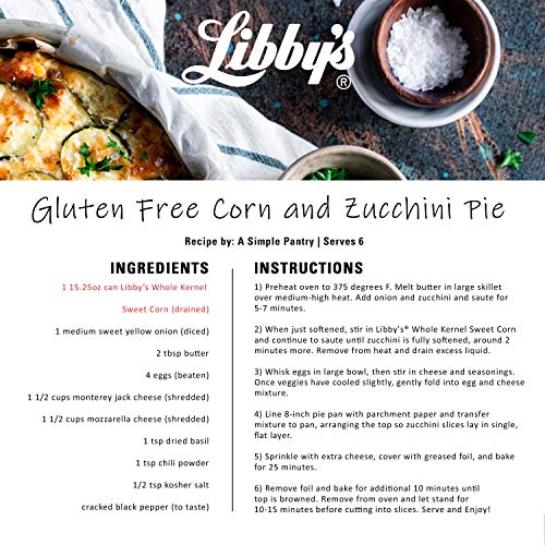 Libbys Whole Kernel Sweet Corn | 100% Sweet Corn | Naturally Sw