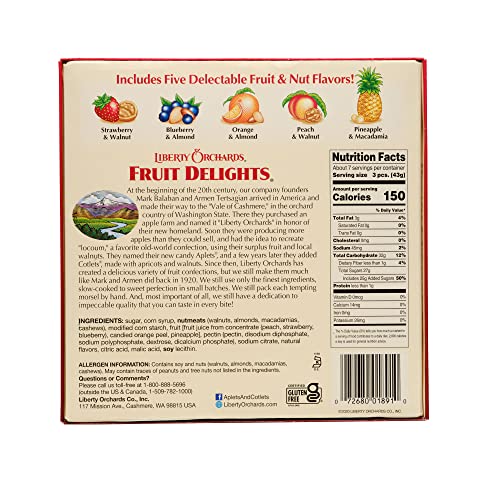 Liberty Orchards, Fruit Delights - Assorted Vegan Fruit and Nut ...