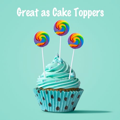 LIDATREE 1.5 Swirl Lollipop, Rainbow Lollipops Individually Wra...