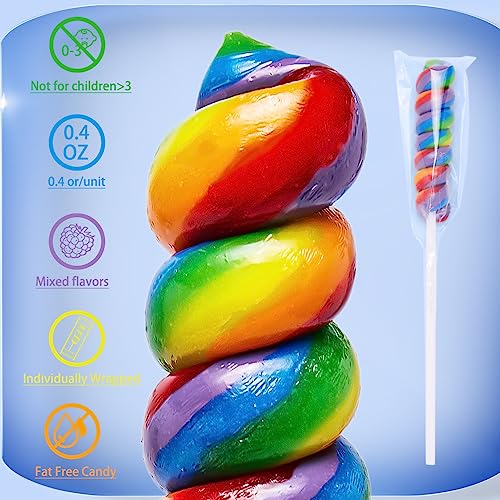 Twisty Lollipop, Rainbow Twist Lollipops Individually Wrapped Bu...