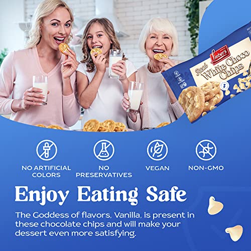 Lieber’s Real White Chocolate Chips, 9 oz – Gluten Free, Vegan, ...