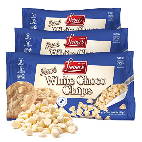 Lieber’s Real White Chocolate Chips, 9 oz – Gluten Free, Vegan, ...