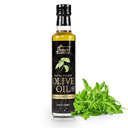 Liebers Basil Infused Extra Virgin Olive Oil | Premium Low Fodm