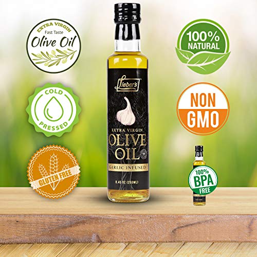 Liebers Garlic Infused Extra Virgin Olive Oil | Premium Low Fod