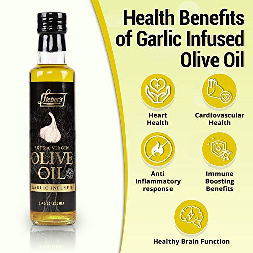 Liebers Garlic Infused Extra Virgin Olive Oil | Premium Low Fod