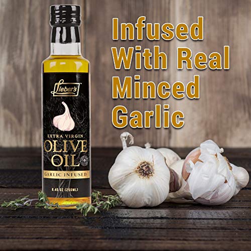 Liebers Garlic Infused Extra Virgin Olive Oil | Premium Low Fod