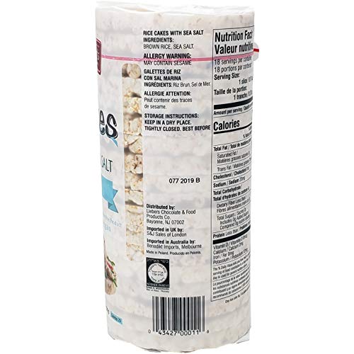 Liebers Rice Cakes With Sea Salt Thin Salted Rice Cakes, 3-Pac