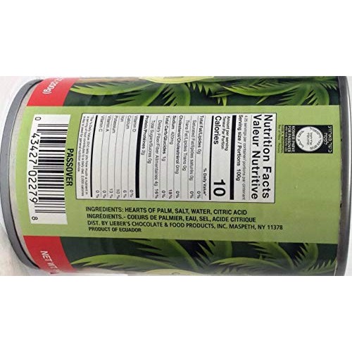 Liebers Rings Of Hearts Of Palm 14Oz Kosher For Passover - Pack