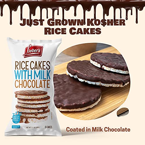 Liebers Thin Chocolate Rice Cakes, Kosher Certified Dairy And Da