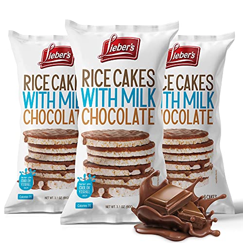 Liebers Thin Chocolate Rice Cakes, Kosher Certified Dairy And Da