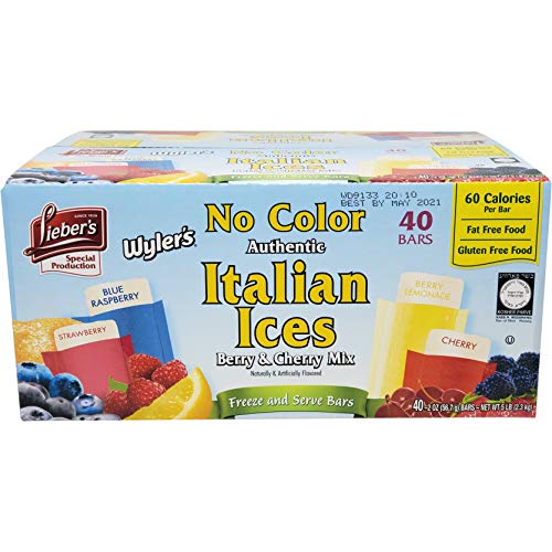 Liebers Wylers Italian Ices Berry &Amp; Cherry Mix, No Food Colori
