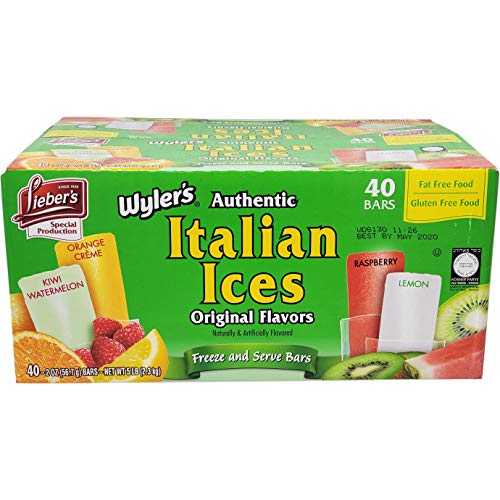 Liebers Wylers Italian Ices Original Flavors, Kosher, Gluten-F