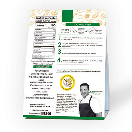 No Sugar Aloud, Low Carb Ohsome Bread Mix Garlic &Amp; Italian Parsl