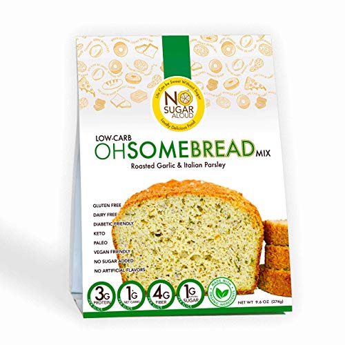 No Sugar Aloud, Low Carb Ohsome Bread Mix Garlic &Amp; Italian Parsl
