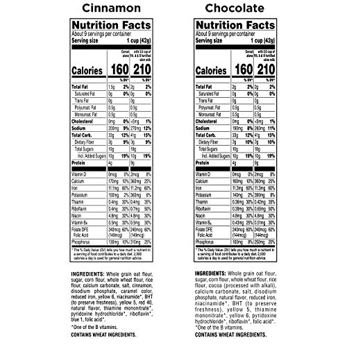 Life Breakfast Cereal, Chocolate And Cinnamon Variety Pack, 13Oz