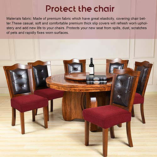 Chair Covers For Dining Room Chairs Set Of 4 Wine Red Stretch Wa