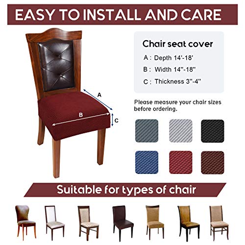 Chair Covers For Dining Room Chairs Set Of 4 Wine Red Stretch Wa