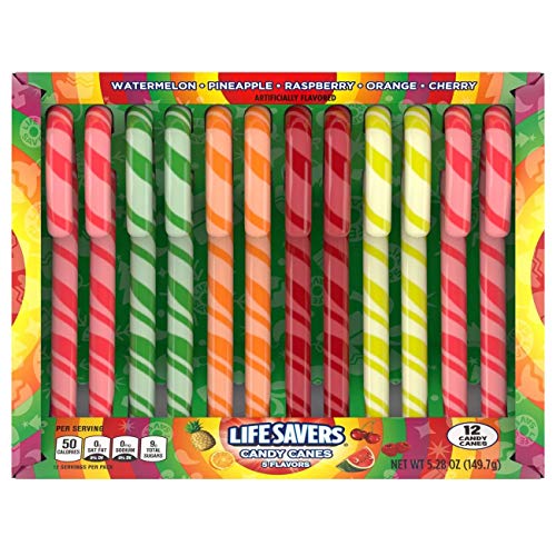 Life Savers, 5 Flavors Candy Canes, 0.5 Oz, 12 Ct, 6 Oz. 1 Pack Life Savers, 5 Flavors Candy Canes, 0.5 Oz, 12 Ct, 6 Oz. 1 Pack