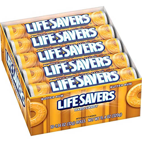 Life Savers Butter Rum Hard Candy, 1.14 Ounce 20 Single Packs