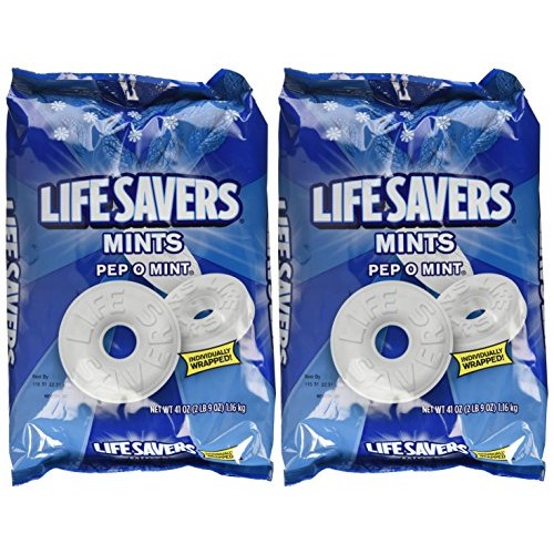 Life Savers, Pep-O-Mint Hard Candy, 41Oz Bag, 2Pack