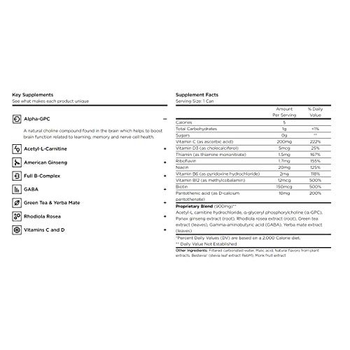 Focusaid Zero Sugar Energy Blend, Nootropics, Alpha-Gpc, Gaba, B