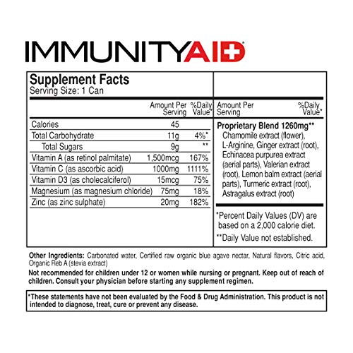 Immunityaid Support Blend, Echinacea, Zinc, Astragalus &Amp; Vitamin