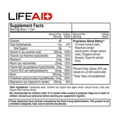 Lifeaid Vitality Blend, Daily Vitamins With Turmeric To Help Red