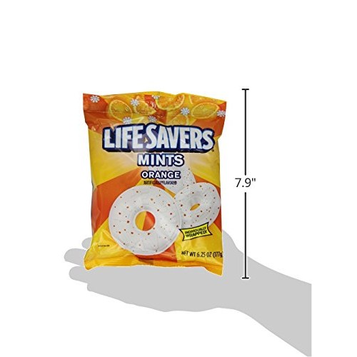 Life Savers Orange Mints Candy Bag, 6.25 Ounce Pack Of 12
