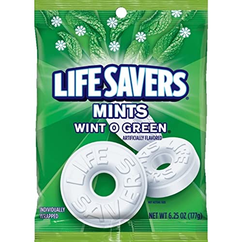 Life Savers Wint O Green Mints Bag, 6.25 Ounce Pack Of 12