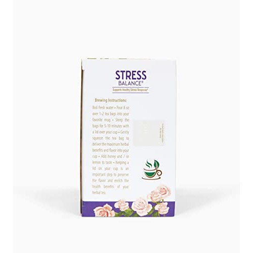 Lifestyle Awareness Stress Balance Tea with Calming Rose Petal, ...