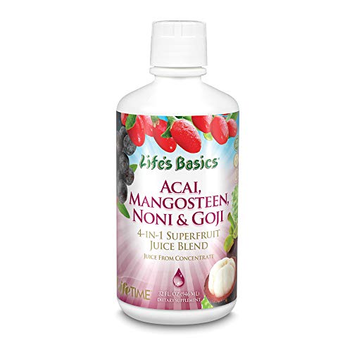 Lifetime Noni Mangosteen Goji Acai Liquid Mixed Fruit, 32 Fluid