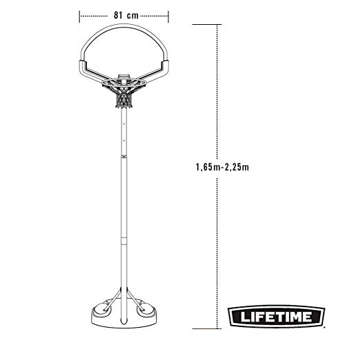Lifetime 90022 32 Youth Portable Basketball Hoop, Red/Black