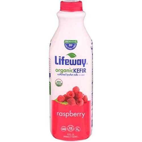 Lifeway Organic Probiotic Low Fat Raspberry Kefir, 32 Ounce -- 6
