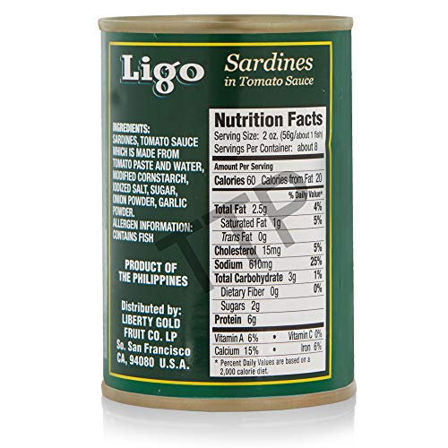 Ligo Sardines In Tomato Sauce 6 Pack, Total Of 930G