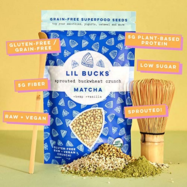 Lil Bucks Sprouted Buckwheat Groats Raw Organic, Grain-Free Gran...