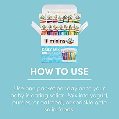Lil Mixins Early Allergen Introduction Powder, Daily Mix | Peanu...
