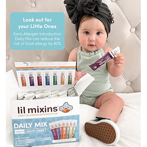 Lil Mixins Early Allergen Introduction Powder, Daily Mix | Peanu...