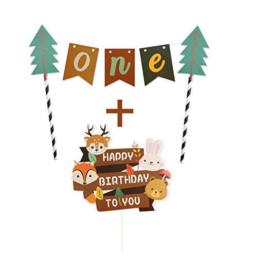 Cartoon Animals Happy Birthday To You Banner Cake Topper Handmad