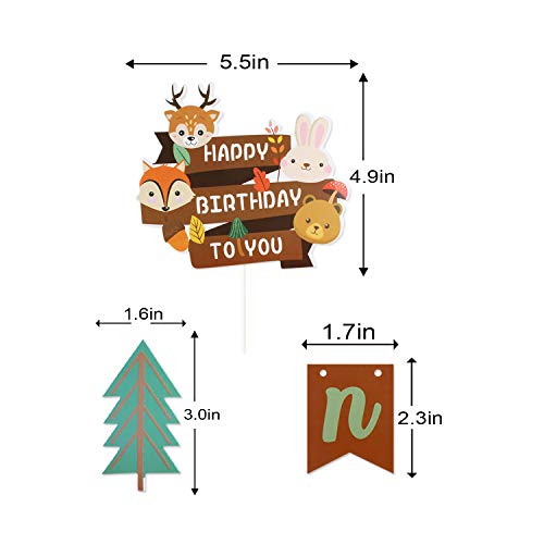 Cartoon Animals Happy Birthday To You Banner Cake Topper Handmad