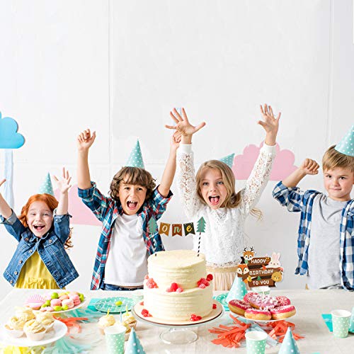 Cartoon Animals Happy Birthday To You Banner Cake Topper Handmad