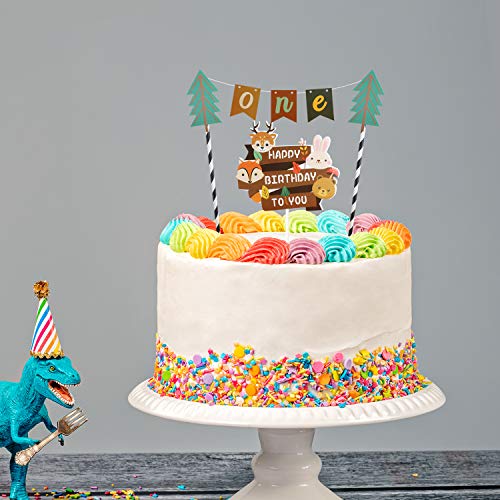 Cartoon Animals Happy Birthday To You Banner Cake Topper Handmad
